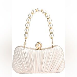 Menurra Satin Pearl Evening Bag